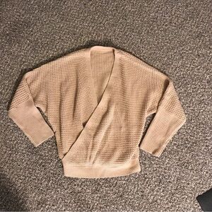 SHEIN Tan Crochet Sweater Size Small